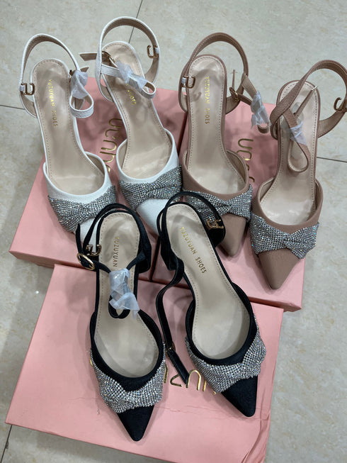 Luxury Style Rhinestone Pointed Toe Stiletto